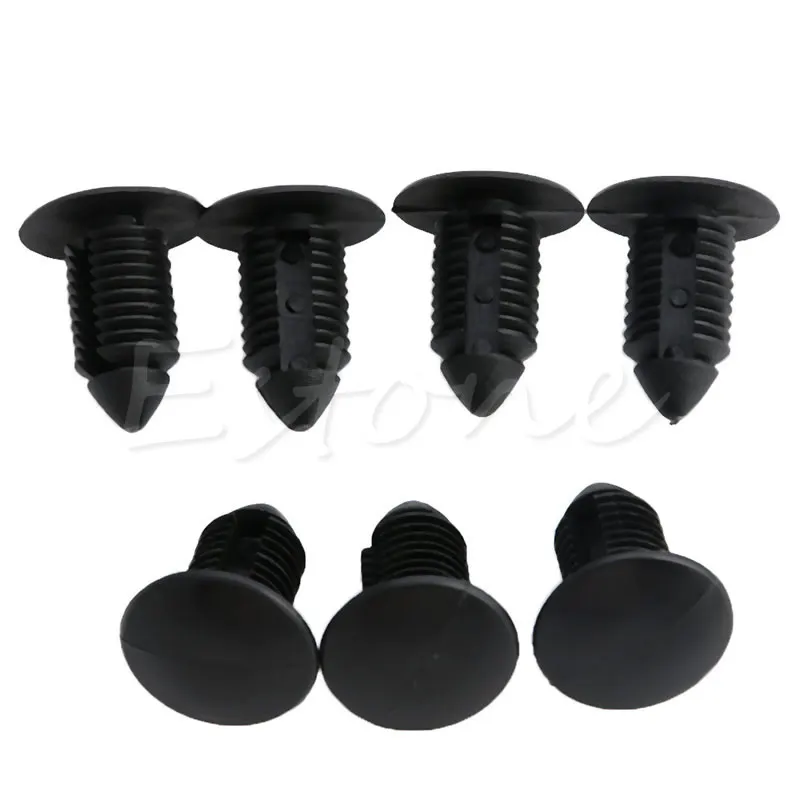 QILEJVS 20Pcs 11mm Car Hole Plastic Black Door Bumper Fender Rivet Push Clips Fasteners