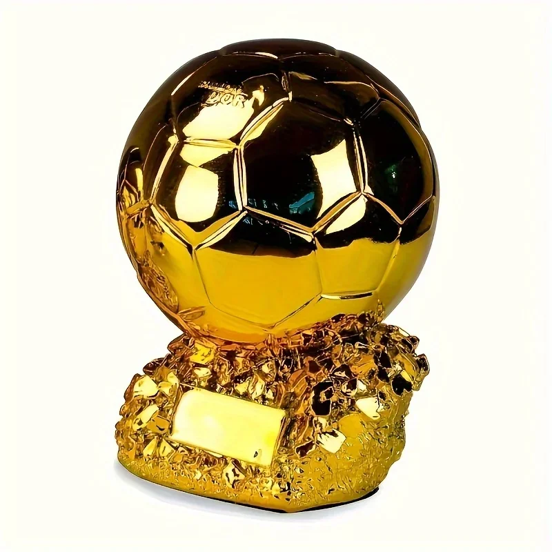 

1PC Golden Football Trophy Statue Indoor/Outdoor Ideal Gift for Christmas Thanksgiving Father's Day home decor