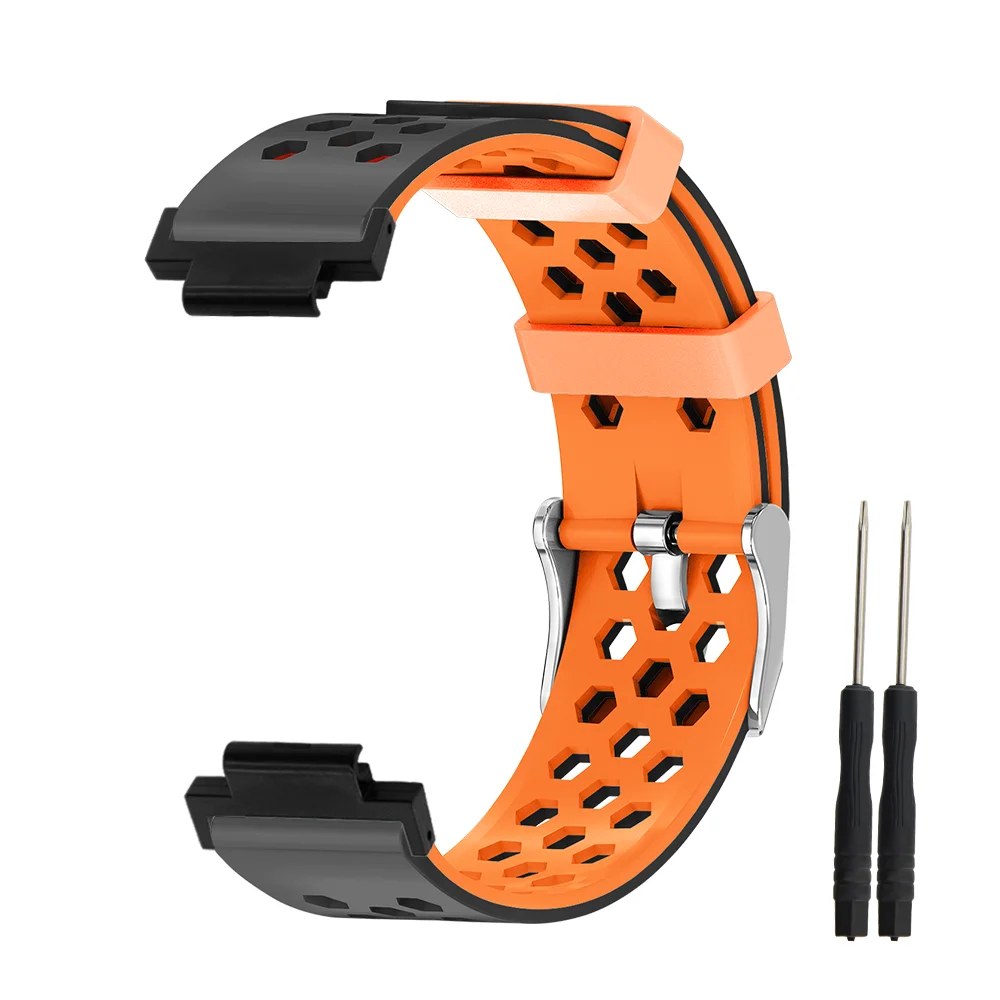 

Silicone Watch Band For Garmin Watch 235 Hexagonal Air Hole Quick Release Waterproof Breathable Silicone Smartwatch Band Unisex