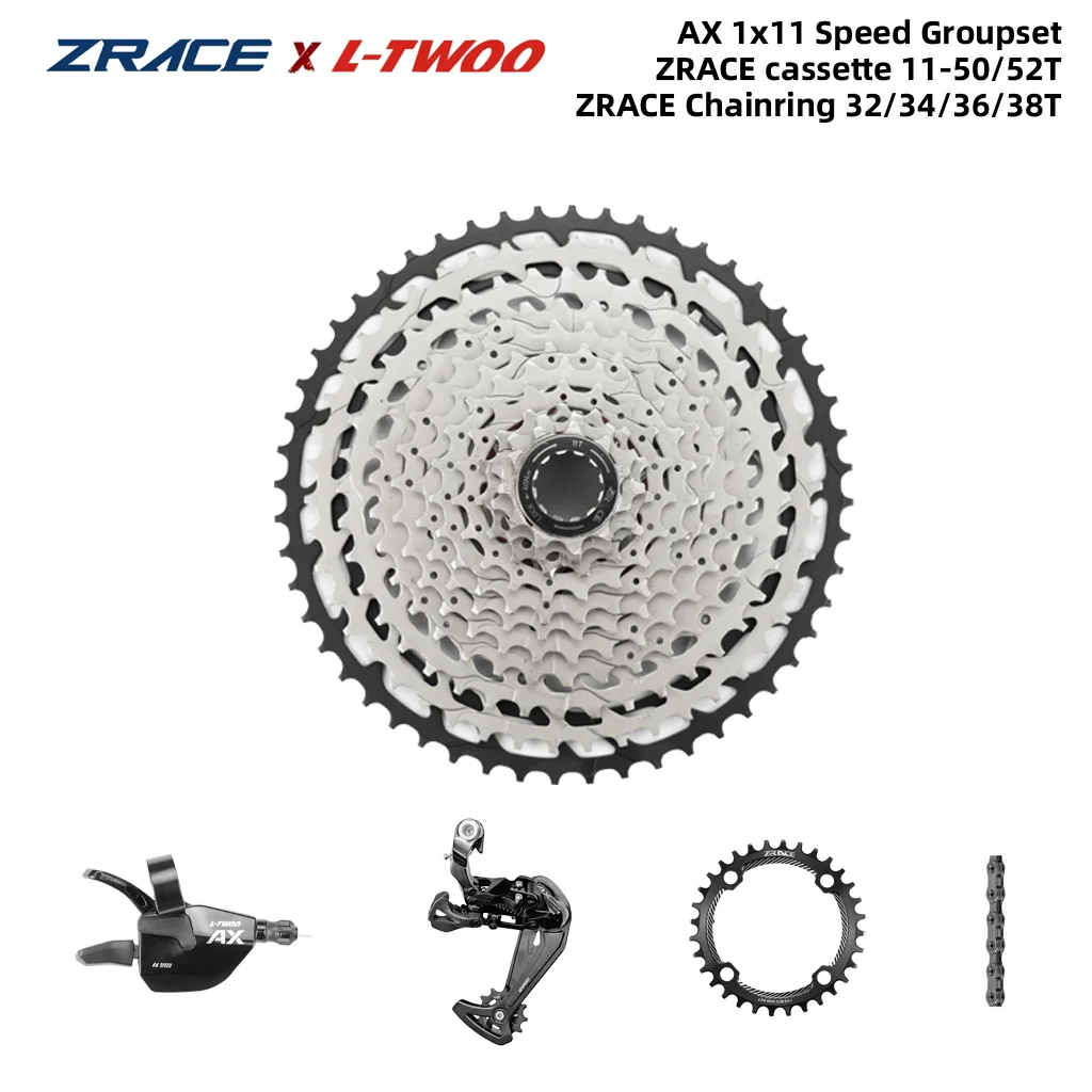 LTWOO AX11 11 Speed Trigger Shifter + Rear Derailleur 11s + ZRACE Cassette 52T / Chainrings + SUMC S11 Chain, PCR BEYOND M7000