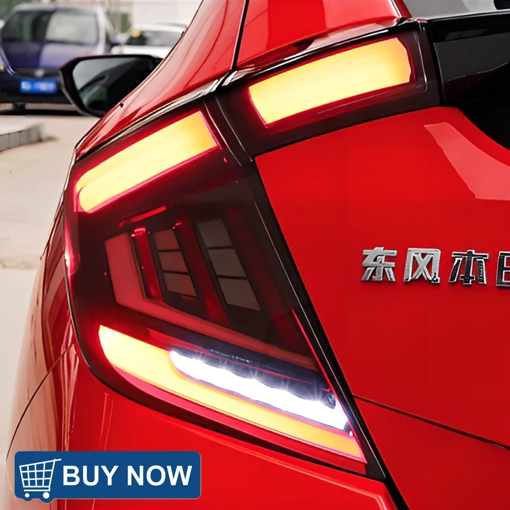 

Автомобильные задние фонари в сборе для Honda Civic X 10th FC FK7 FK8 2016-2021, обновленный светодиодный динамический мигающий задний фонарь, аксессуары для инструментов