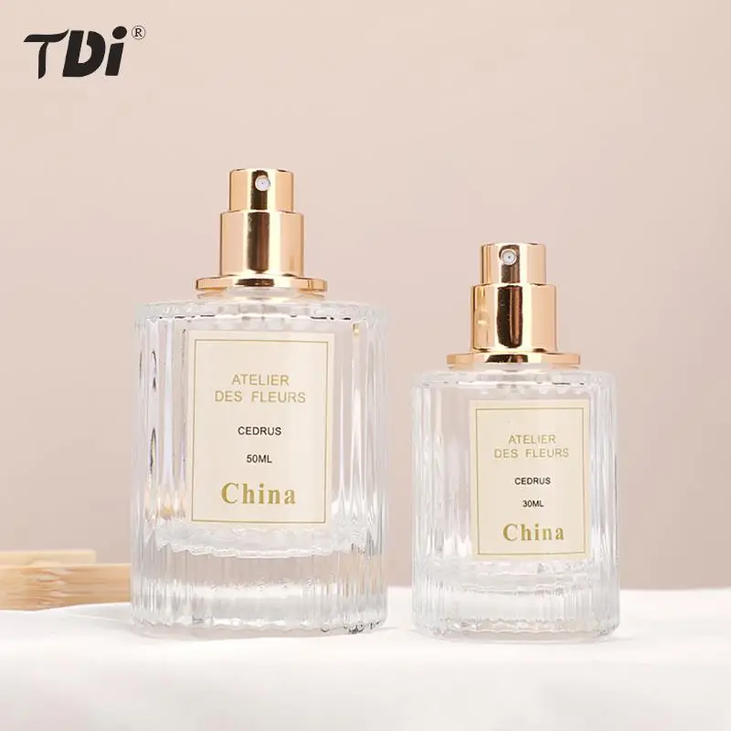 30ml 50ml Clear Glass Mist Spray Bottle Perfume Bottles Liquid Empty Atomizer Travel Alcohol Dispenser Vial Refillable Container