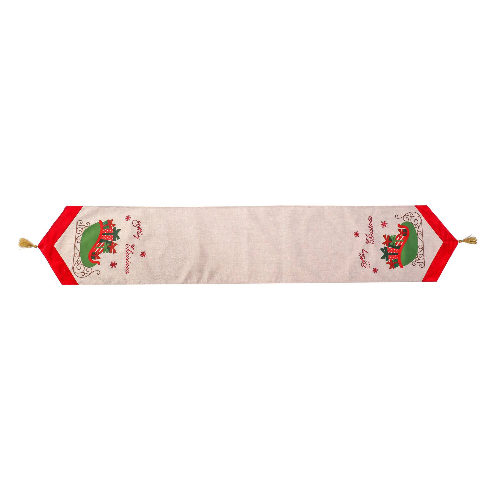 Merry Christmas Table Runner for Holiday Table Decorations Family Dinners Outdoor or Indoor Party A