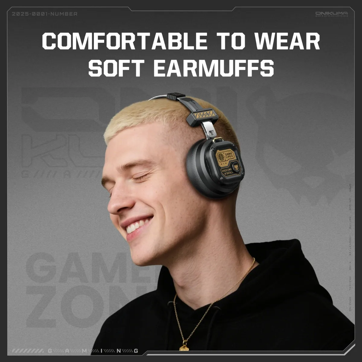 Onikuma سماعات بلوتوث فوق الأذن Hifi ستيريو سماعة الموسيقى المهنية الحقيقية الرياضة مع سماعات TF/AUX مشغل موسيقى 2025 #5