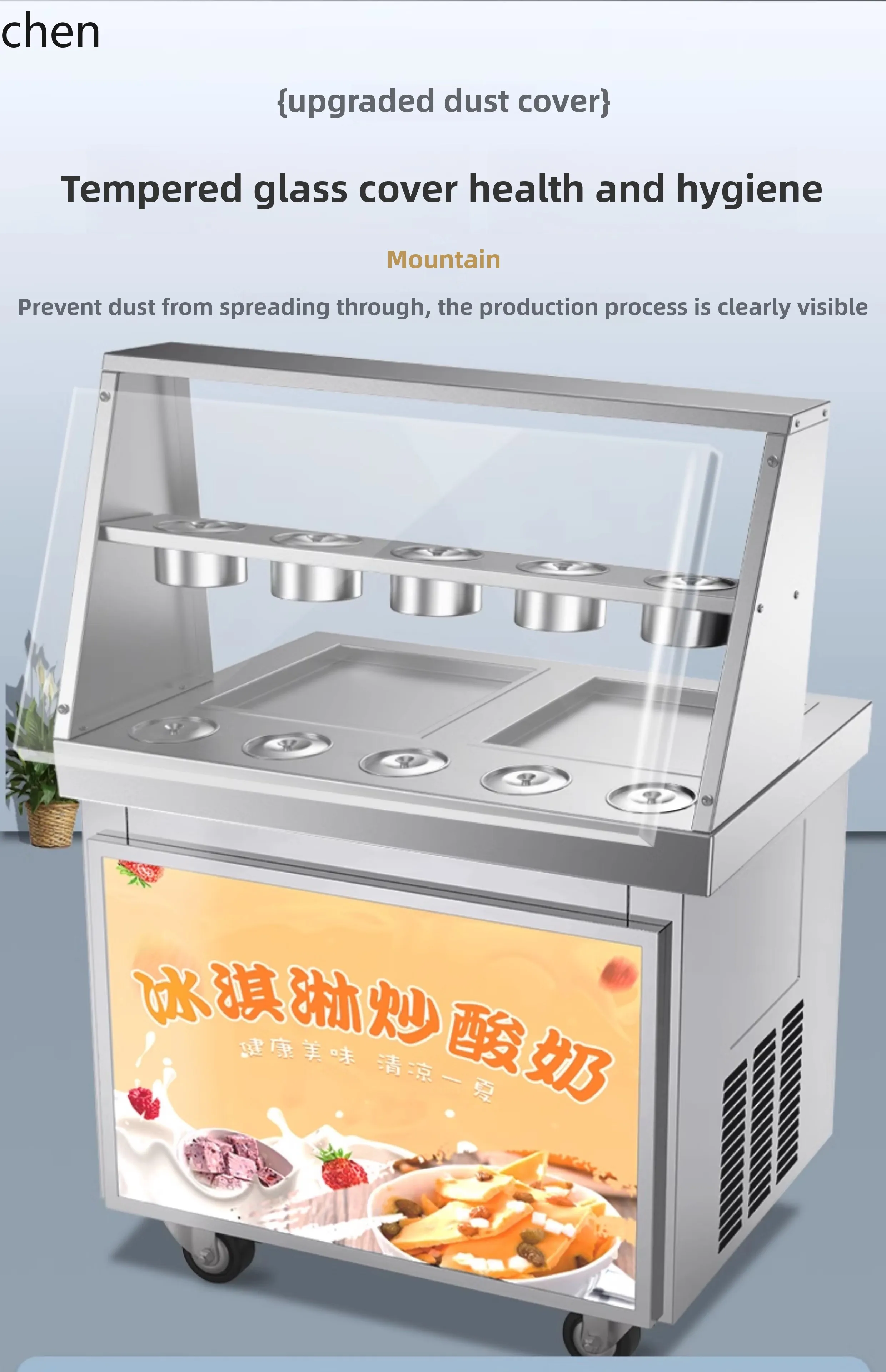 ZML Macchina per yogurt fritto Macchina per ghiaccio fritto automatica commerciale Macchina per rotoli di ghiaccio fritto a vaso singolo e doppio