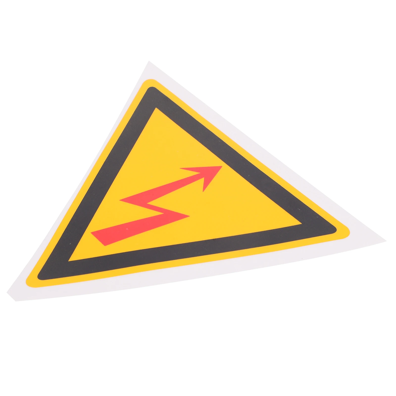 Adhesive Warning For Electrical Shocks Safety Triangle Caution Sign Sticker For Equipment Machine Bright Color
