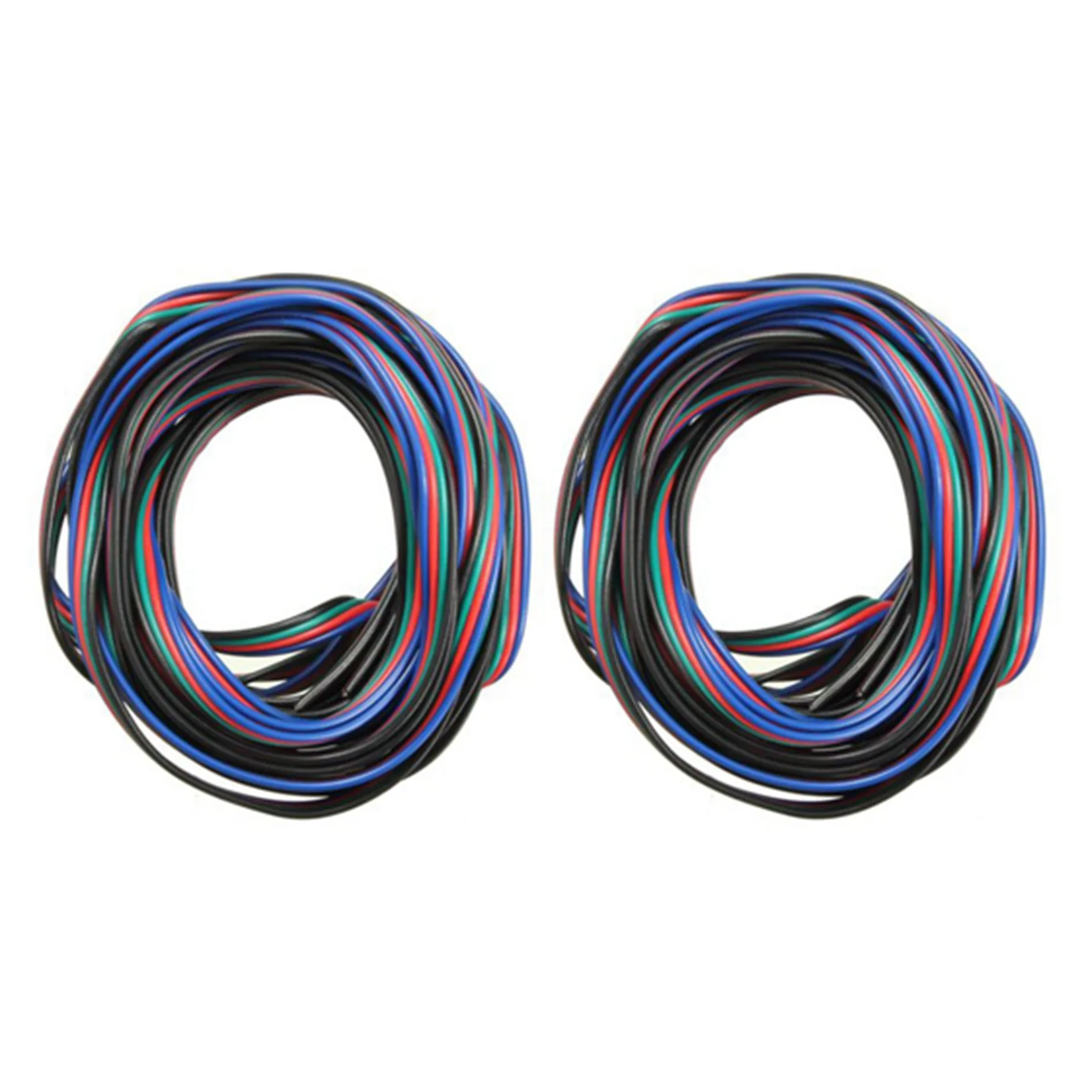 ABJN-2X 4 Pin Wire Extension Connector Cable Cord For LED RGB Strip 3528 5050 Connector Colourful 5M