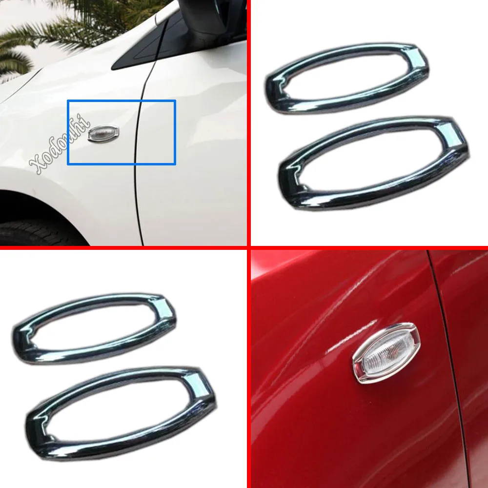 Car Side Head Side Light Lamp Frame Stick ABS Chrome Cover Trim Panel For Toyota Vios/Yaris Sedan 2014 2015 2016 2017 2018 2019