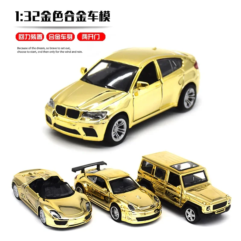 1:32 Porsche 918 Mercedes Benz BIG G BMW Ferrari Simulation Diecast Metal Alloy Model car Pull Back Collection Kids Toy Gifts L4