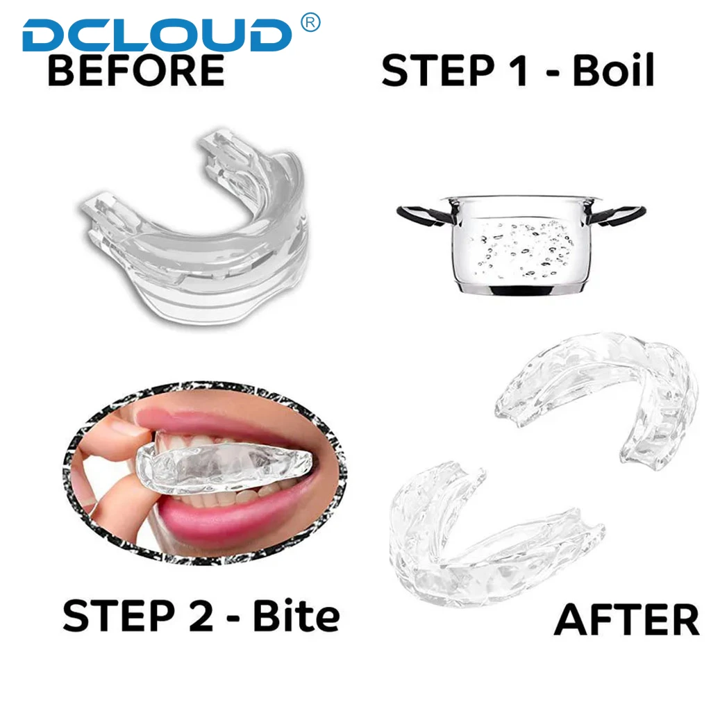 1Set Stop Snoring Mouth Guard Anti Snore Adjustable Custom Mold Mouthpiece Sleep Aid Prevent Snore