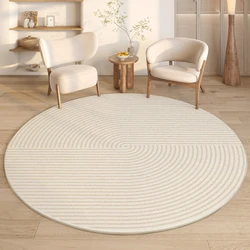 Modern Style Rugs for Bedroom Minimalist Living Room Decoration Round Anti-slip Carpet Soft Bedside Floor Mat Washable Study Rug