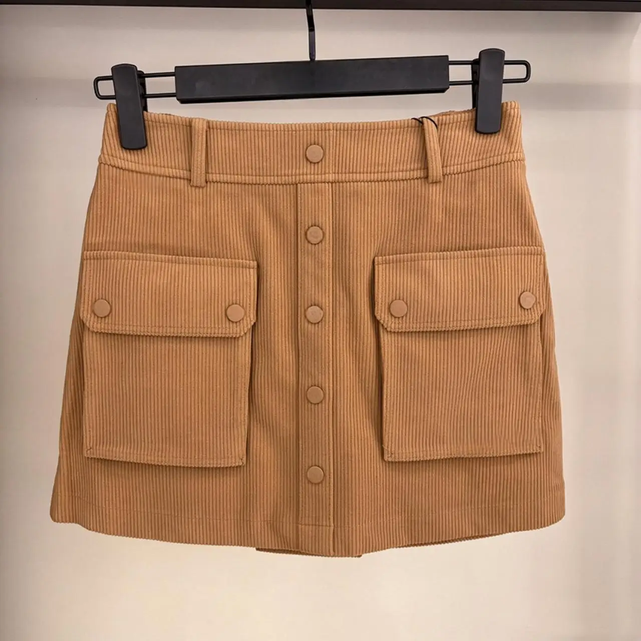 Autumn New Ladies Golf Corduroy Skort Elastic Waist With Pockets Versatile Casual Sports Half Skirt