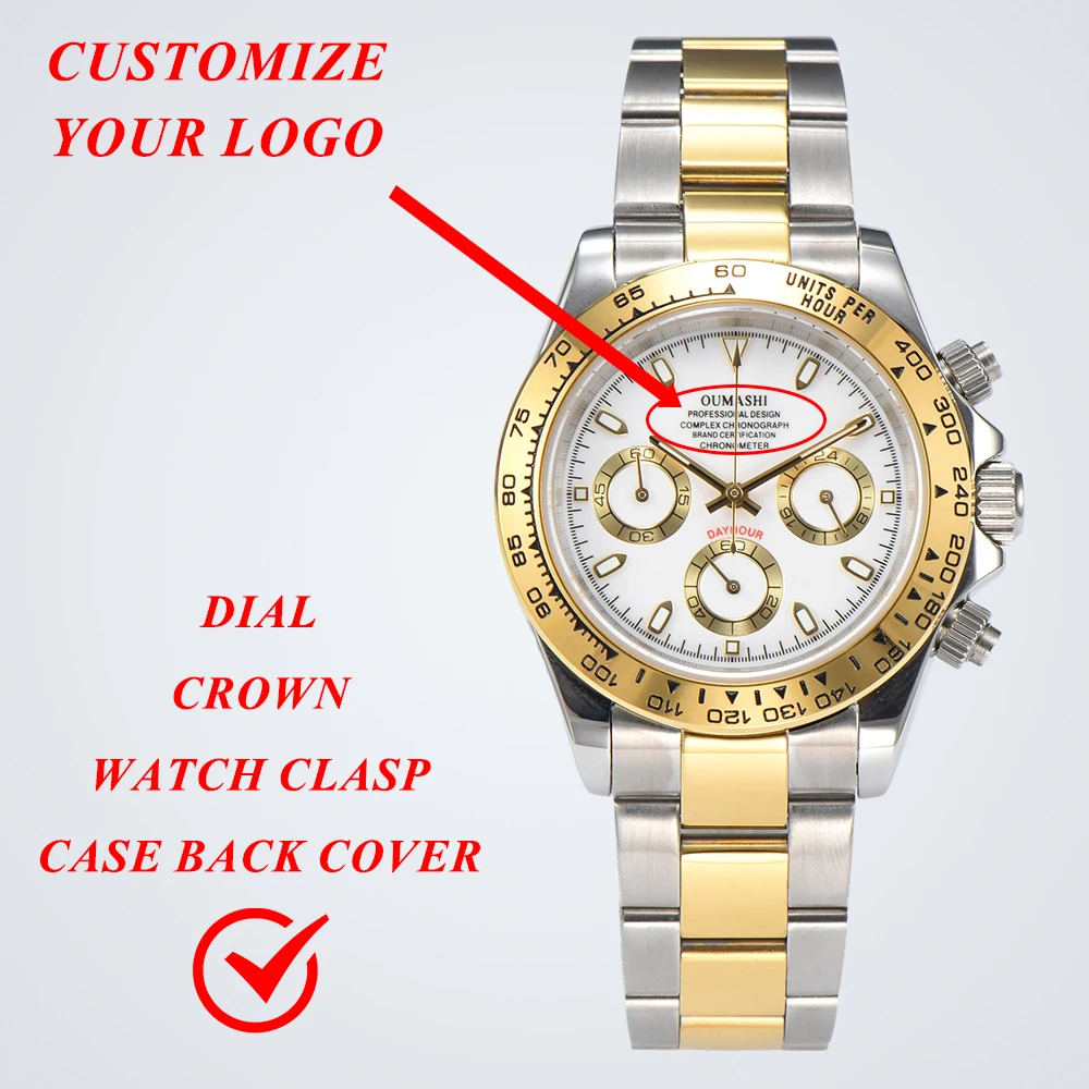 VK63 watch Men's luxury watches Sports Quartz Watch Sapphire multifunctional Mechanical timing watch for vk63 Movement