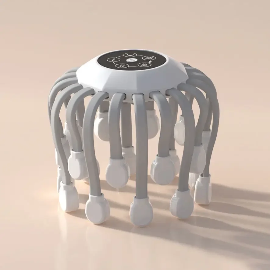 Polvo ferramenta vibratória elétrica couro cabeludo cabeça massagem polvo 20 garras couro cabeludo cabeça massageador transporte rápido