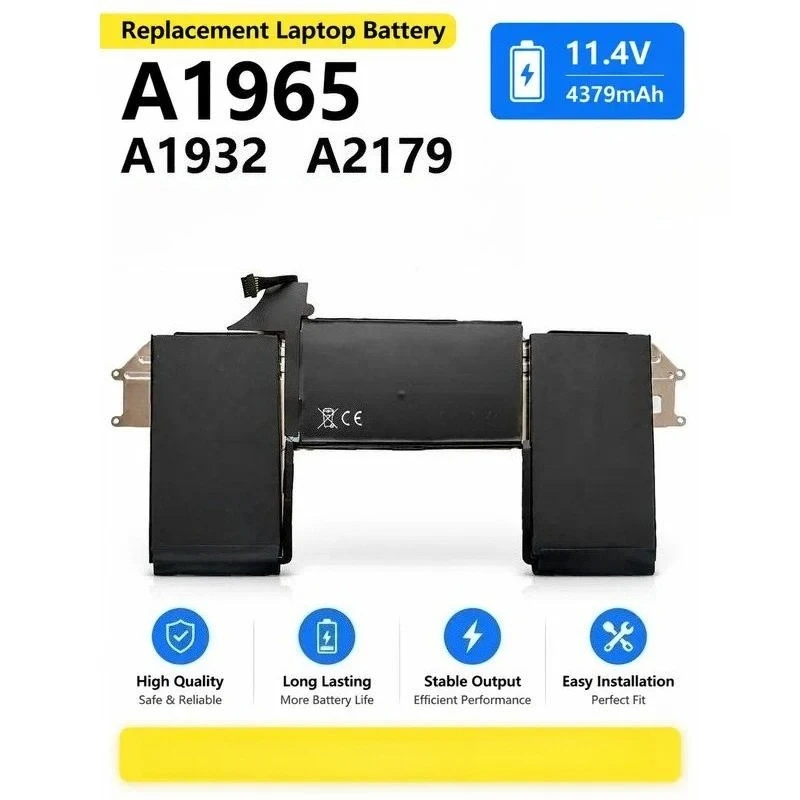 Replacement Battery for Apple MacBook Air 13 inch 2018 2019 A1932 A2179 A2337 A1965 High Capacity Laptop Battery