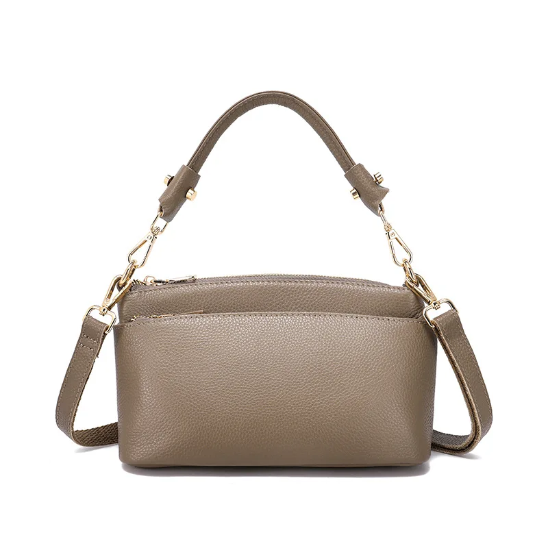 

Женская сумка на плечо из натуральной кожи с несколькими карманами, женская роскошная дизайнерская модная женская сумка в стиле ретро из коровьей кожи для женщин