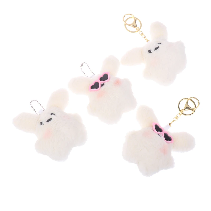 New Cute Puppy Squeaking Toy peluche ciondolo occhiali da sole Puppy Doll Bag portachiavi Charm Backpack Hanging Ornament