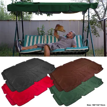 정원 안뜰 야외 스윙 의자, 방수 햇빛 차단 커버, 420D 옥스포드 캔버스, 방수 스윙 탑 지붕 캐노피 