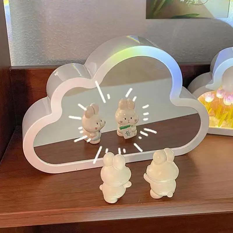 Romantic Bedside Night Light, Cloud Tulip Mirror Lamp, Luz romântica para desktop, Sala de estar