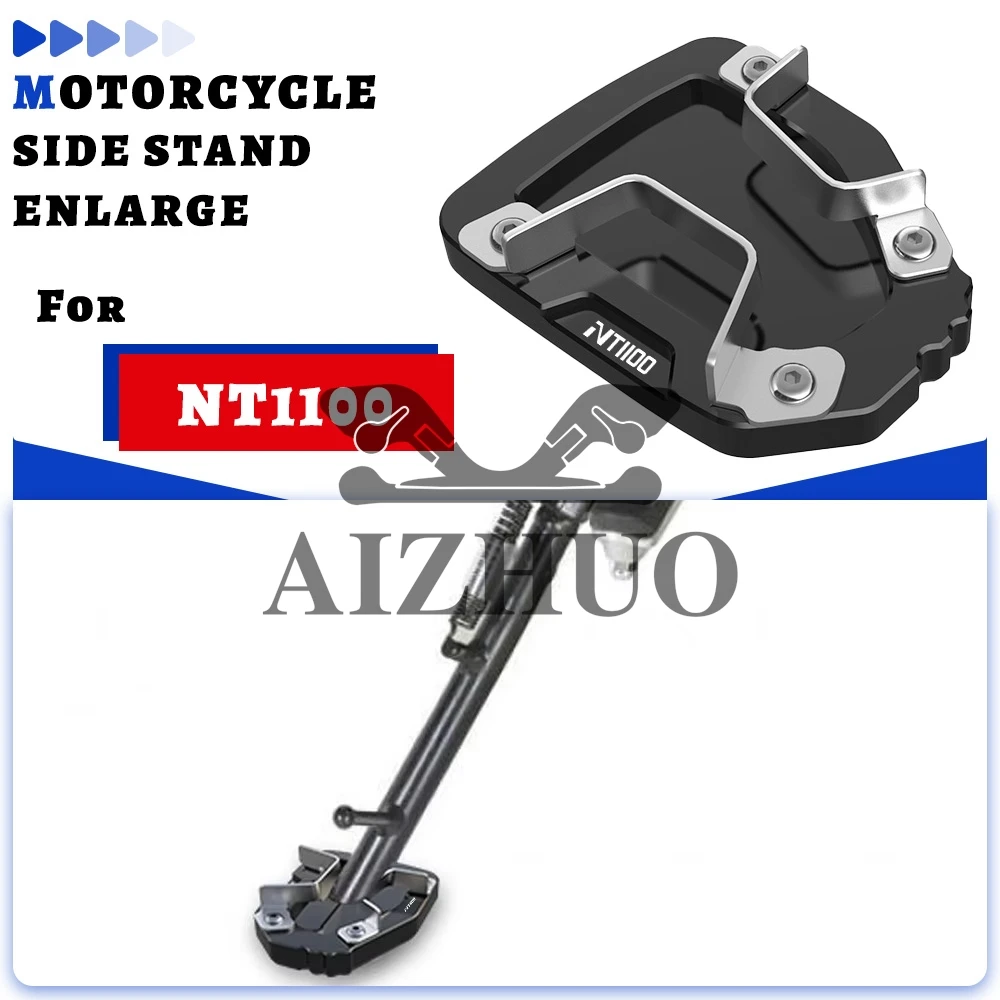 

Fit For NT 1100 DCT NT1100/DCT 2022 2023 CNC Kickstand Extension Plate Foot Side Stand Enlarge Pad Accesorios Para Motocicles