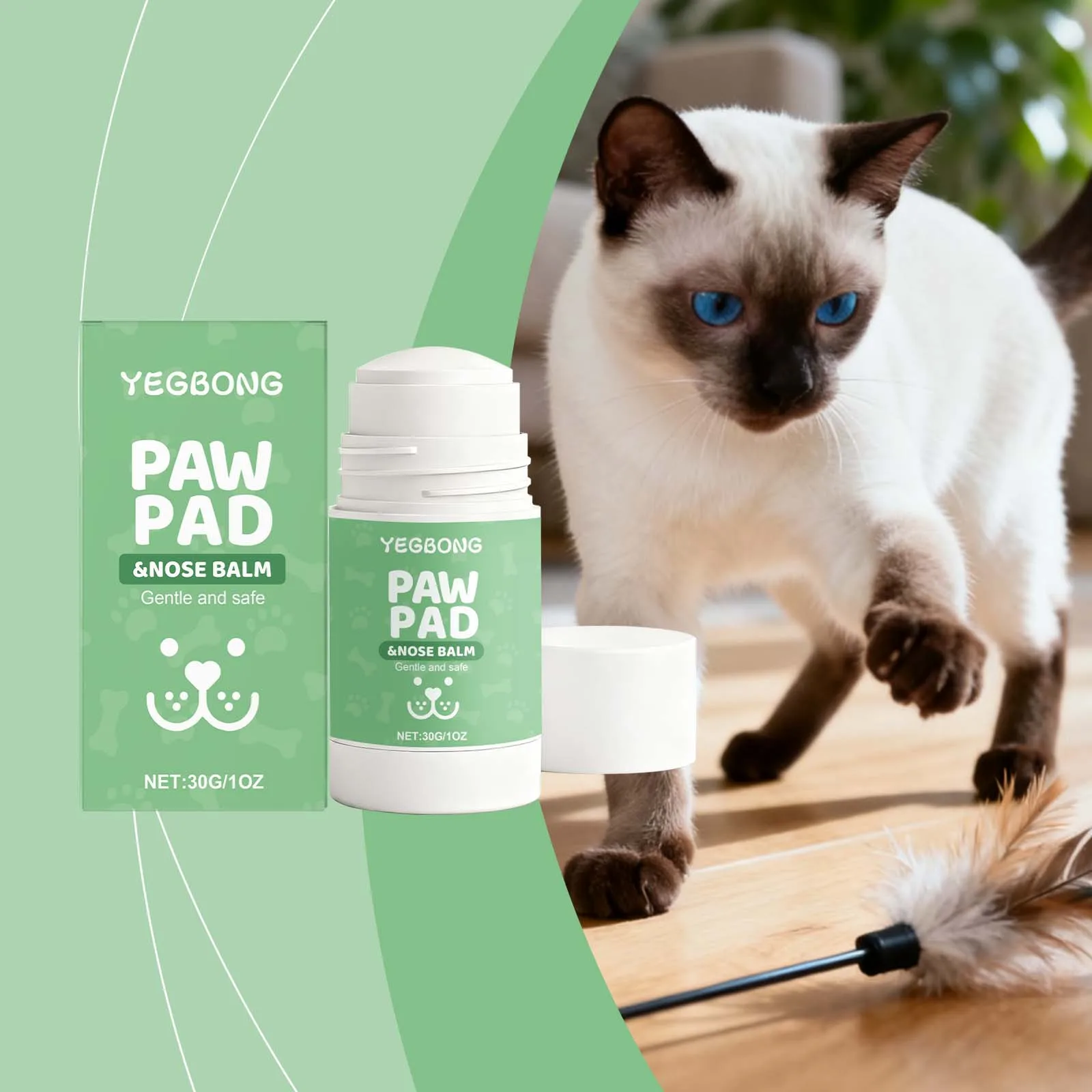 

Pet Daily Paw Care Moisturizing Balm - Gentle Hydrating Deeply Nourishes Paws Protects Foot Pads Light Texture Easy Absorption