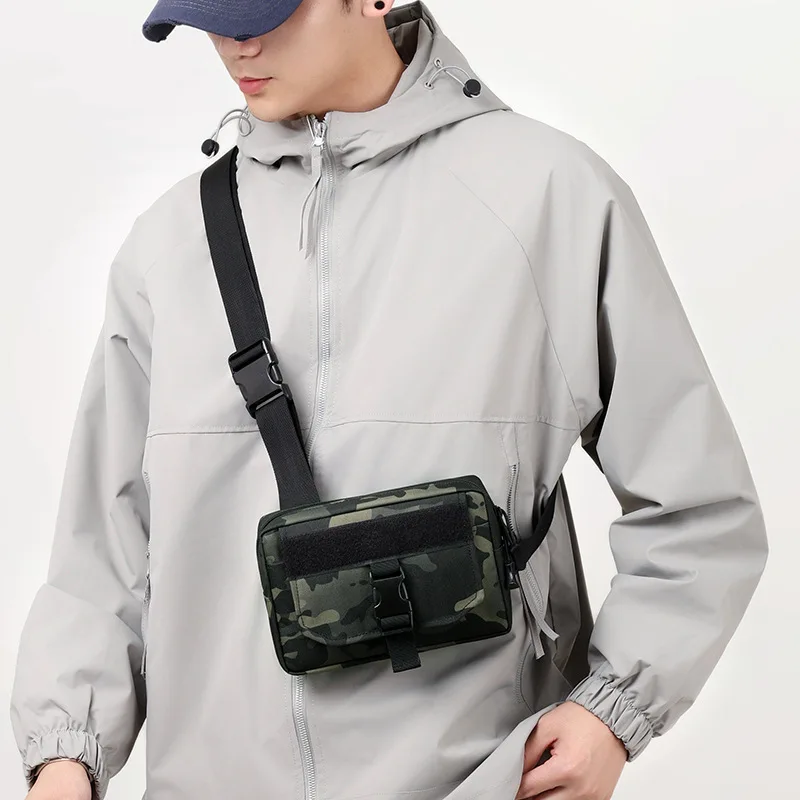 New Mens Outdoor Crossbody Sling Chest Bag Durable Oxford Camouflage Multi-Functional Compact Sports Travel Essentials