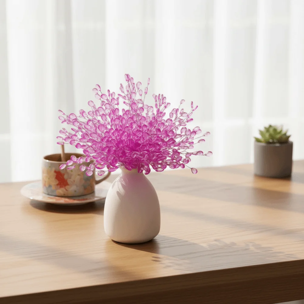 

50PCS Craft Decoration Crystal Bud Branches Wedding Party For Home Artificial Bouquet Bridal Tiara DIY Crystal Flower Acrylic