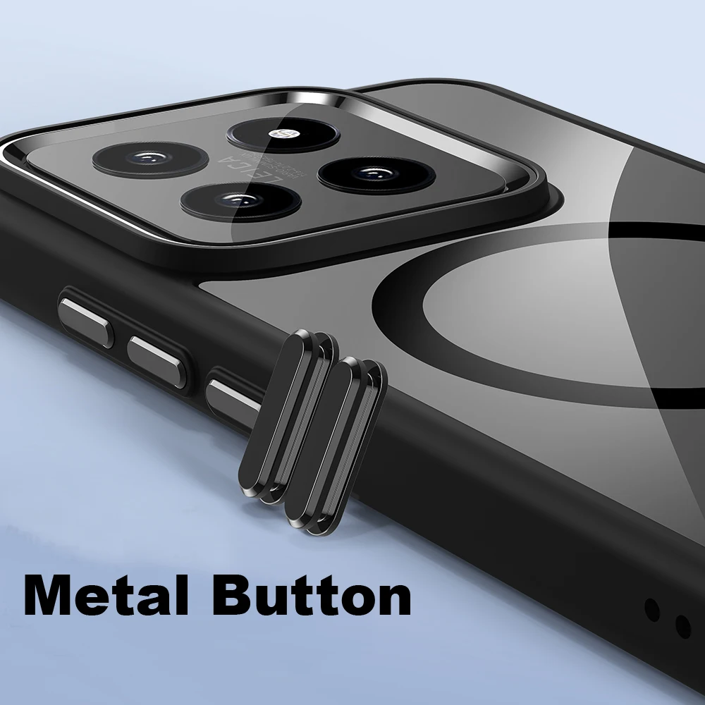 For Xiaomi 15 / 15 Pro HD Transparent Shockproof Magnetic Charging Case TPU PC Cover For Xiaomi Mi 15