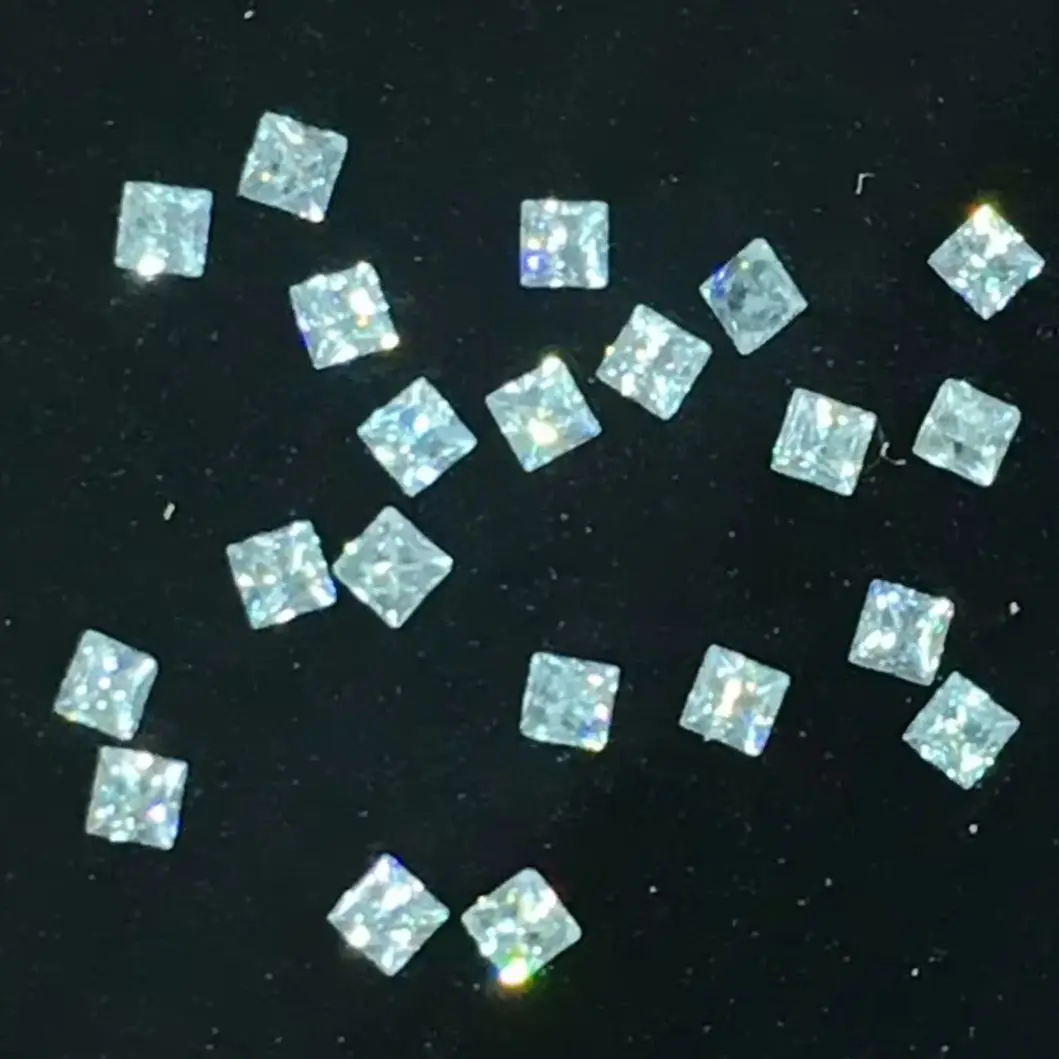 1.5x1.5-4x4mm Mini Sizes 10PCS White Princess Cut Moissanite D VVS1 Pass Diamond Tester Pen II for DIY Jewelry Making