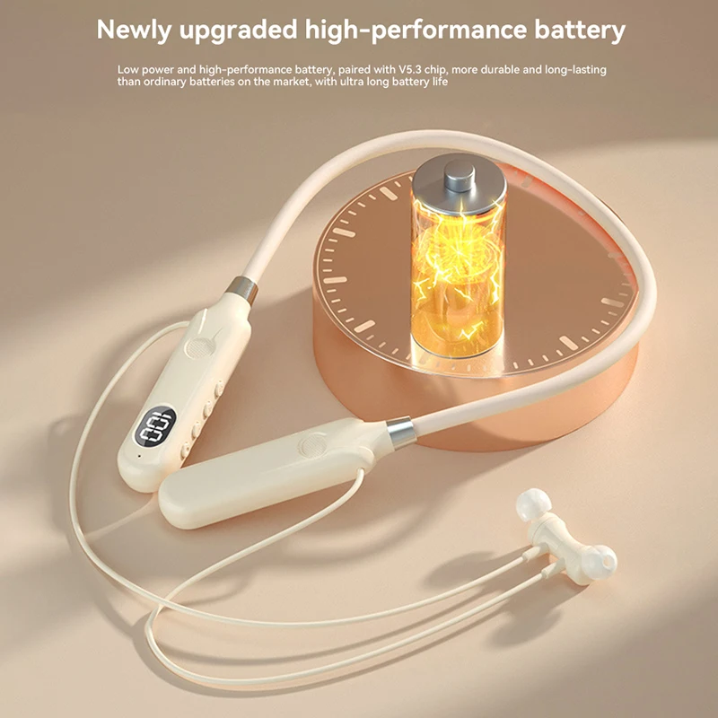 Auricolari wireless Xiaomi con archetto da collo compatibili con cuffie 5.3 Display di alimentazione stereo di alta qualità Auricolari Bluetooth magnetici 2025