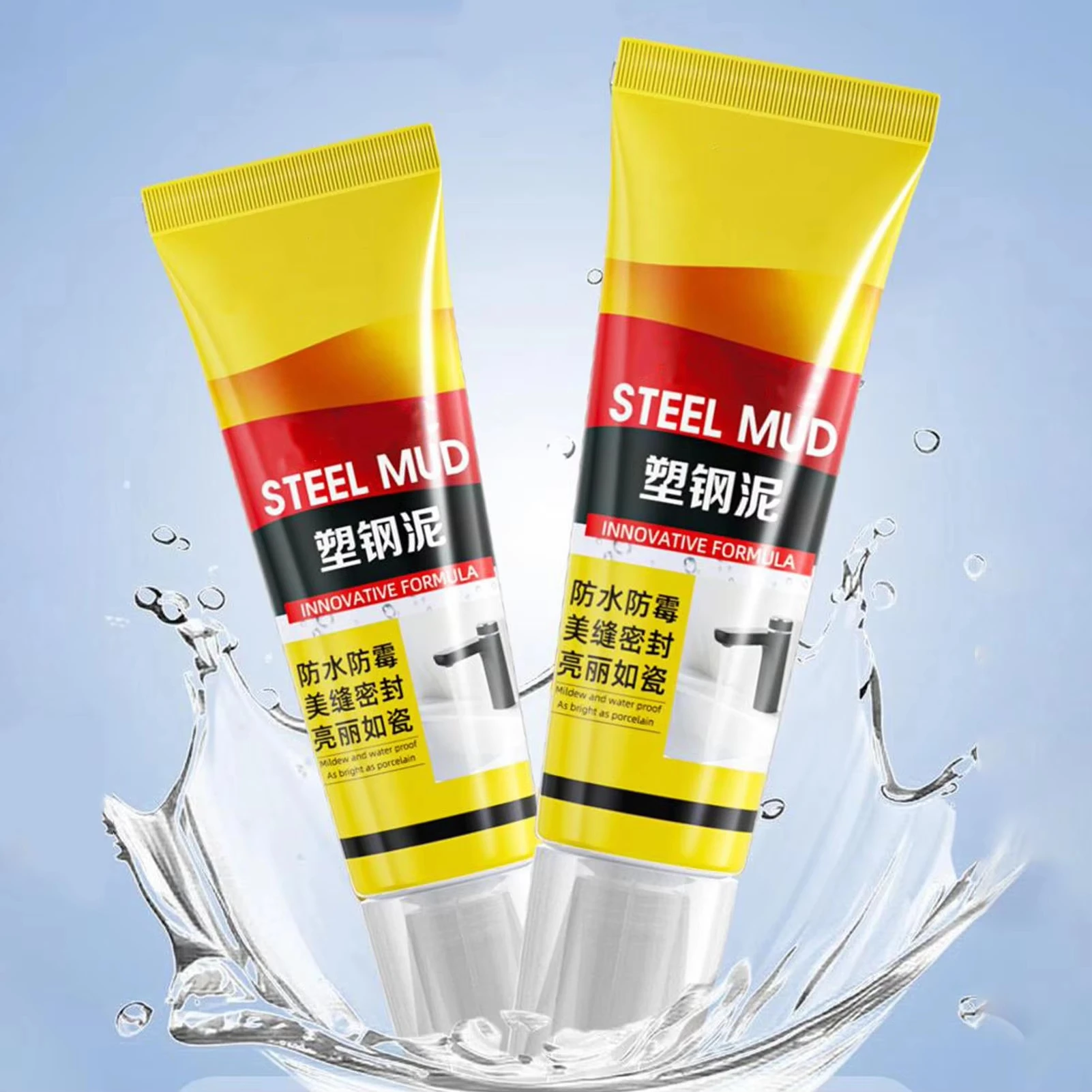 

120 мл белая пластиковая стальная глина кухонная раковина специальный герметик водонепроницаемый клей для ванной комнаты и туалета водонепроницаемый герметик против плесени