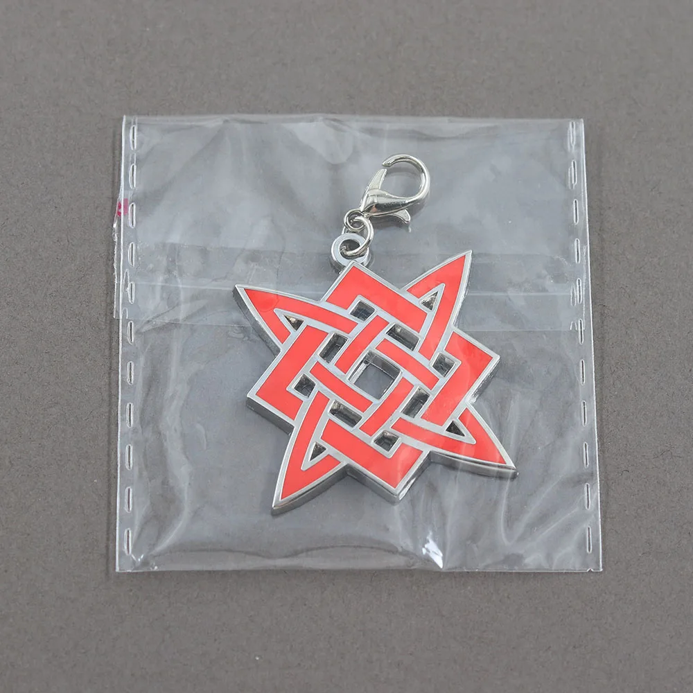 Slawischer Stern von Lada Amulett Schlüsselanhänger, antikes heidnisches Symbol, Schlüsselring, heilige Geometrie, Sternstab, Talisman, roter, grauer Metall-Taschenanhänger – Detail 9