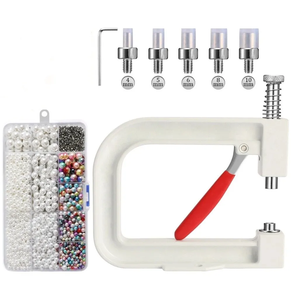 Hand Press Pearl Handmade Setting Machine Professional Fashion Design Bead Setting Tool Portable Alloy Manual Bead Press