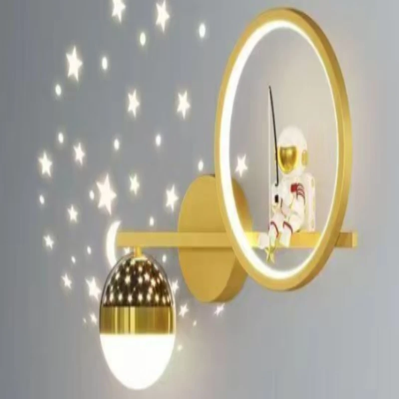 

Astronaut Wall Lamp LED Star Projector Nordic Style Dimmable Children's Bedroom Bedside Light Kids Room Decor Children's Gift