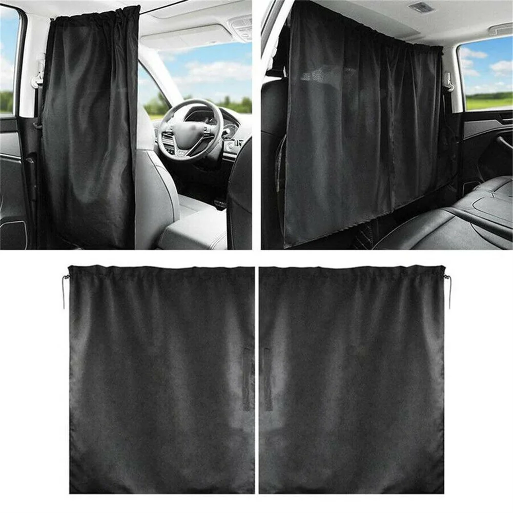 Brand New For Privacy Travel Nap Car Curtain Removable Sun Shade Accessories Flexible Pongee Two Pieces 138*82cm