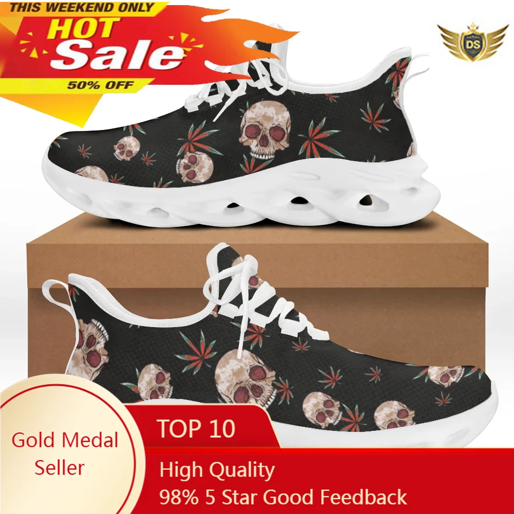 

Classic Printing Green Plant Skull Male Shoes Fashion Breathable High Quality Retro Outdoors Man Shoes Wild MeshStudent Shoes