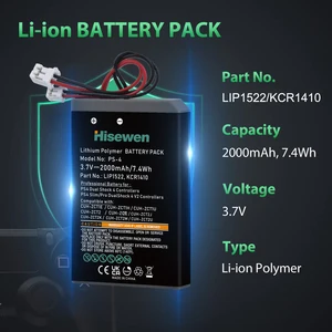 Hisewen-Substituição da bateria para Sony Playstation 4, PS4, PS4Pro, Dualshock 4, V1, V2 Controller, CUH-ZCT2, CUH-ZCT2E, CUH-ZCT1E, 2000mAh 6 principais vendas bateria ps4 pro - №5