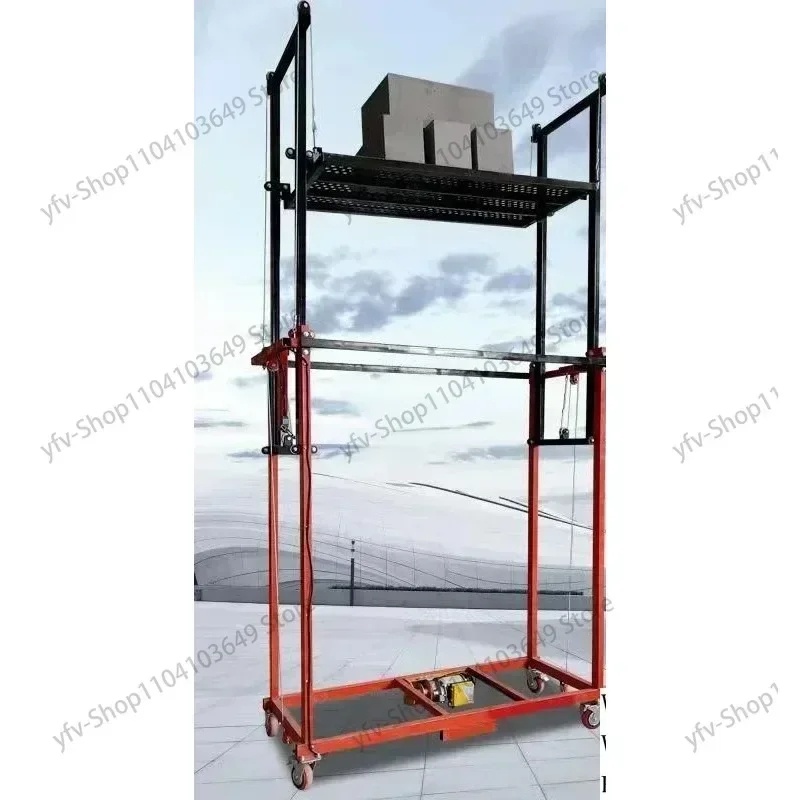 Electric lifting scaffold lift fully automatic folding climbing platform 5 meters 6 meters small cargo elevator hoist