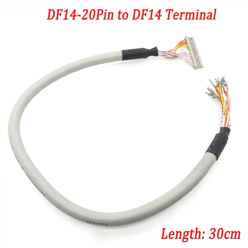 New Arrival 1.25mm Pitch 20Pin DF14-20P to DF14 Terminal LVDS Cable 30cm Length for Industrial Electronic Equipment