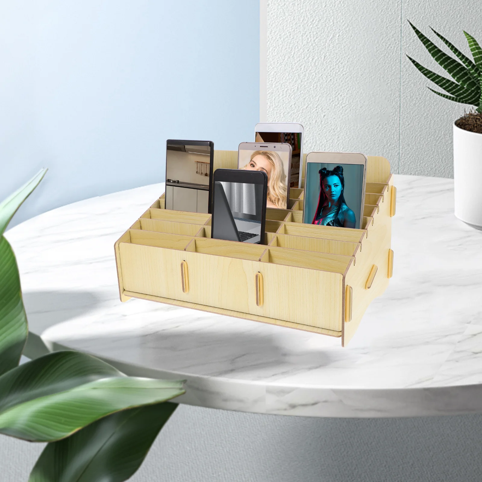 

Mobile Phone Storage Box Cell Holder for Classroom Organizer Headphone Desk Wood 24 Drawer Teacher Organization Ink Pad Student