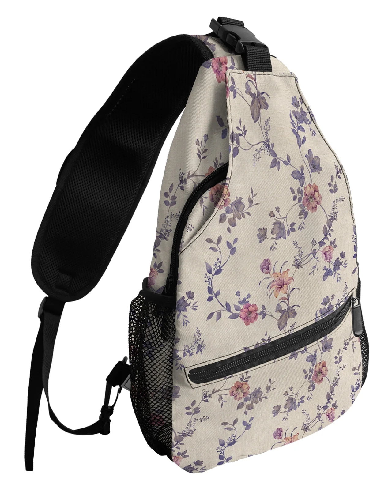 

Flower Plant Cherry Blossom Magnolia Chest Bags For Women Men Waterproof Messenger Bags Travel Sport One Shoulder Crossbody Bag