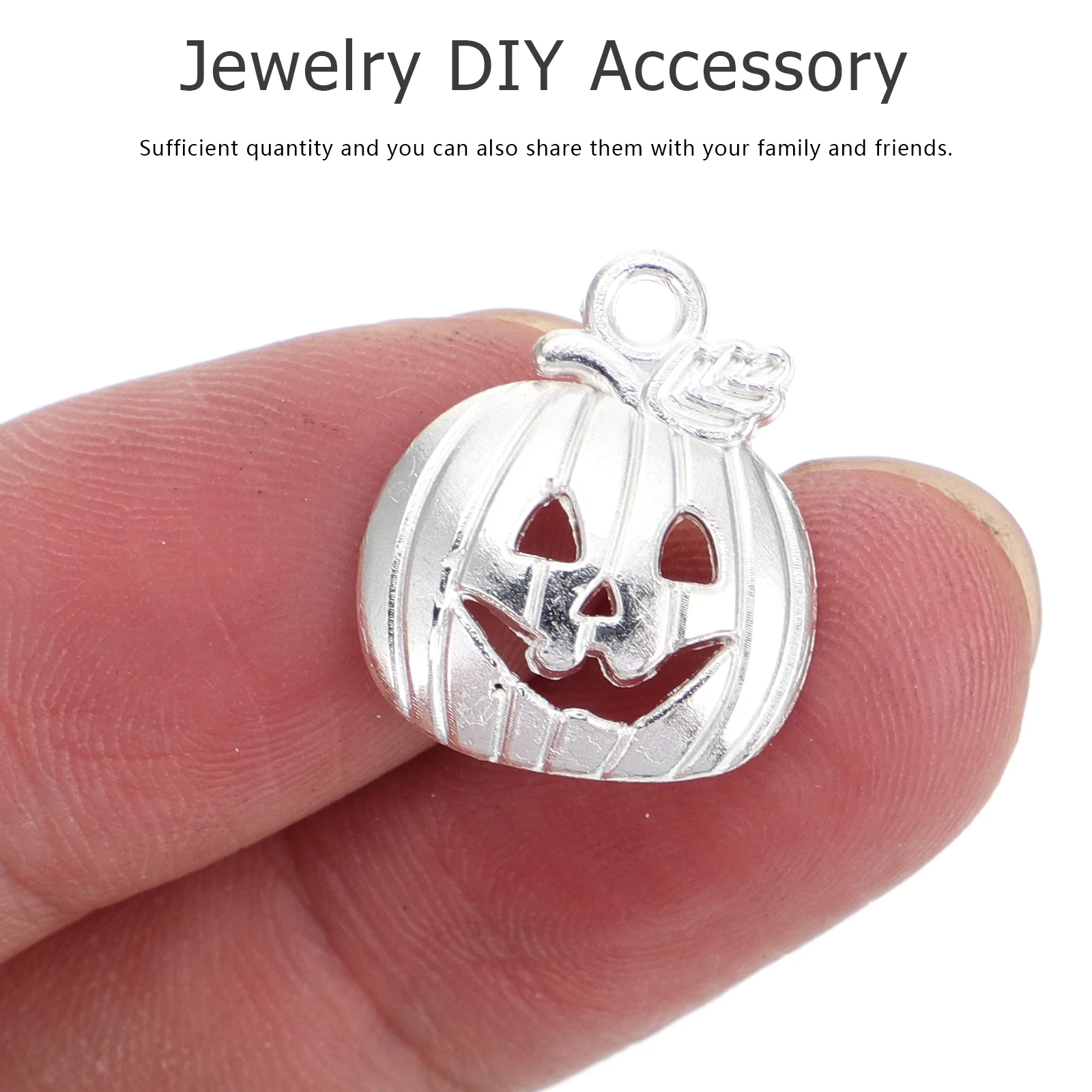 

100 Pcs Pumpkin Pendant DIY Pendants Fall Hanging Ornament Autumn Pendents Decorations Earrings Making Charm Halloween