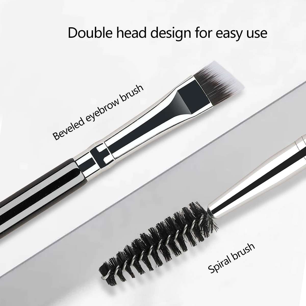 RANCAI Eyebrow Brush Eyelash Comb makeup brushes Dual Ended Angled brush Spoolie brush 2 in 1 Lash eyebrow brush set makeup tool