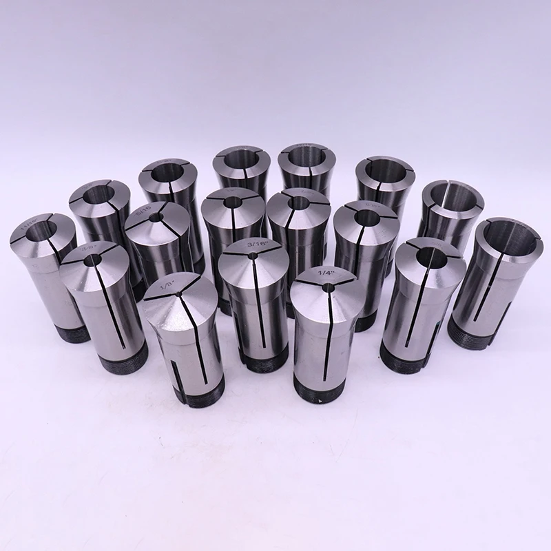 17PC 5C Collet Set,1/8, 3/16, 1/4, 5/16, 3/8, 7/16, 1/2, 9/16, 5/8, 11/16, 3/4, 13/16, 7/8, 15/16, 1 inch, 1-1/16, 1-1/8