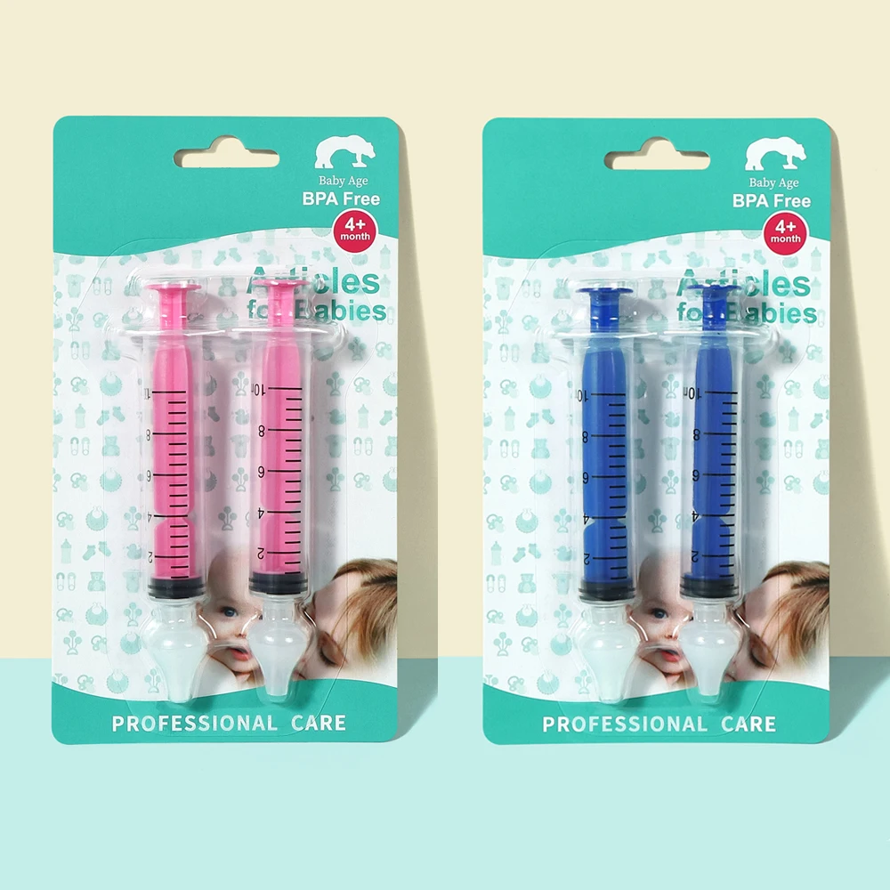 Needle Tube Baby Nasal Aspirator Syringe Baby Nose Cleaner Infant Rhinitis Nasal Washer Children Nose Washing Tool for Kids