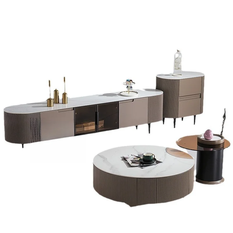 

Modern storage small apartment TV cabinet combination