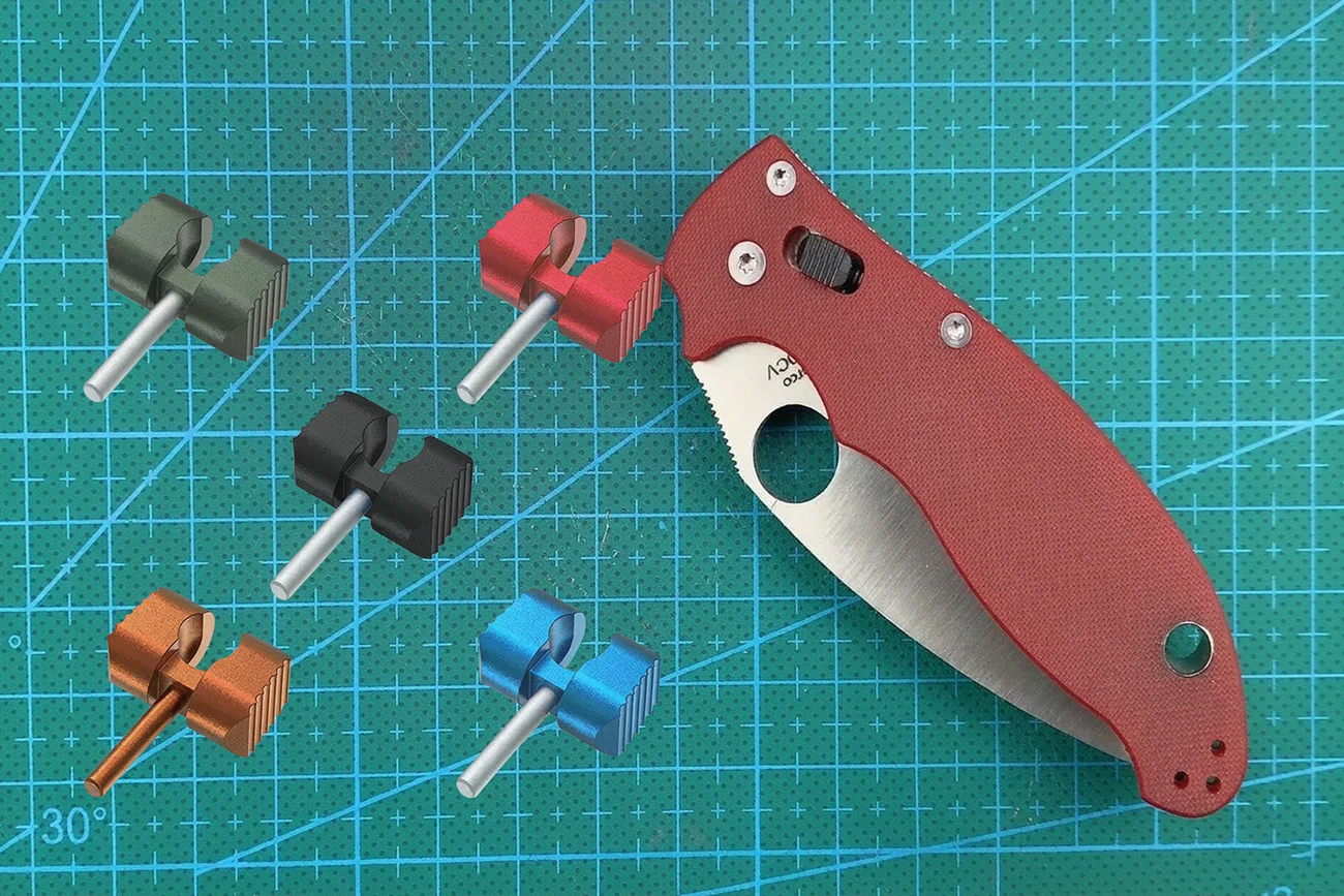 CNC 5 Colors Knife Titanium Ball Cage Shaft Lock Screw for Spyderco C101 Manix2 / Manix2 XL Knives Push Button Rivet DIY Making