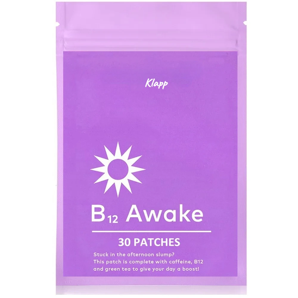 B12 Awake Transdermal Patches with Plant-Based Ingredients, Infused with Caffeine, B12, and Green Tea Extract 30 Patches