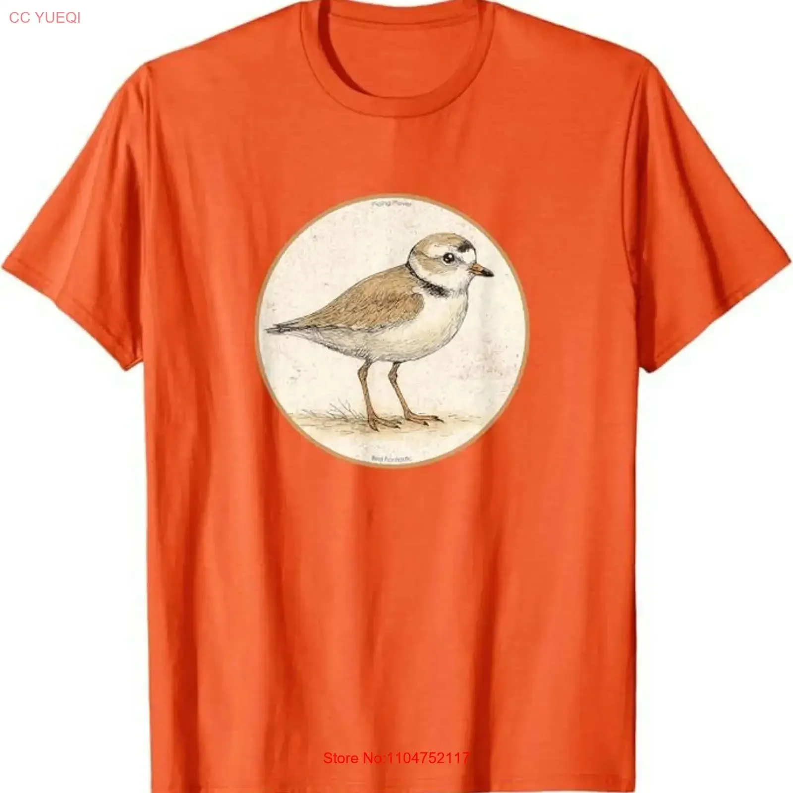 Piping Plover T Shirt Retro Bird Design 10 Colors by Fan vintage Washed Stretched Unisex Casual homme Comfortable