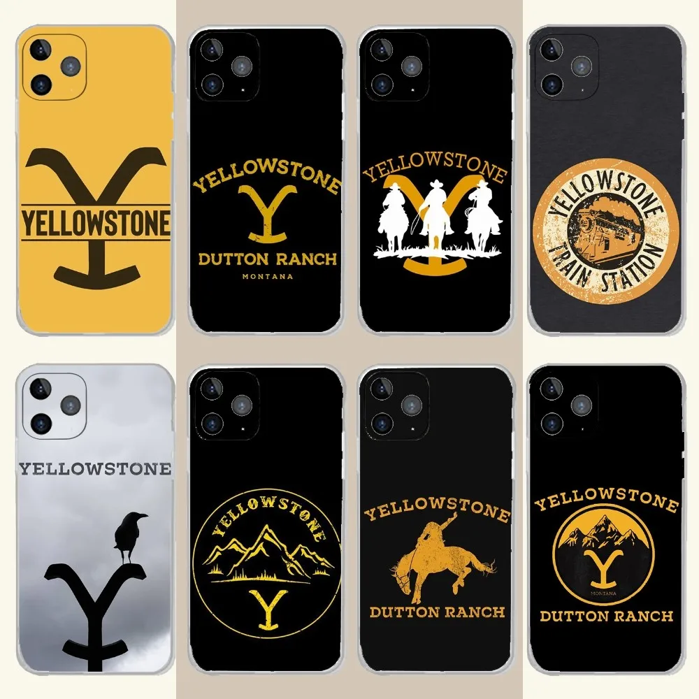 TV Series Yellowstone Phone Case For iPhone 15,14,13,12,11 Plus,Pro,Max,XR,XS,X,7,8 Plus,SE,Mini Transparent Silicone Soft